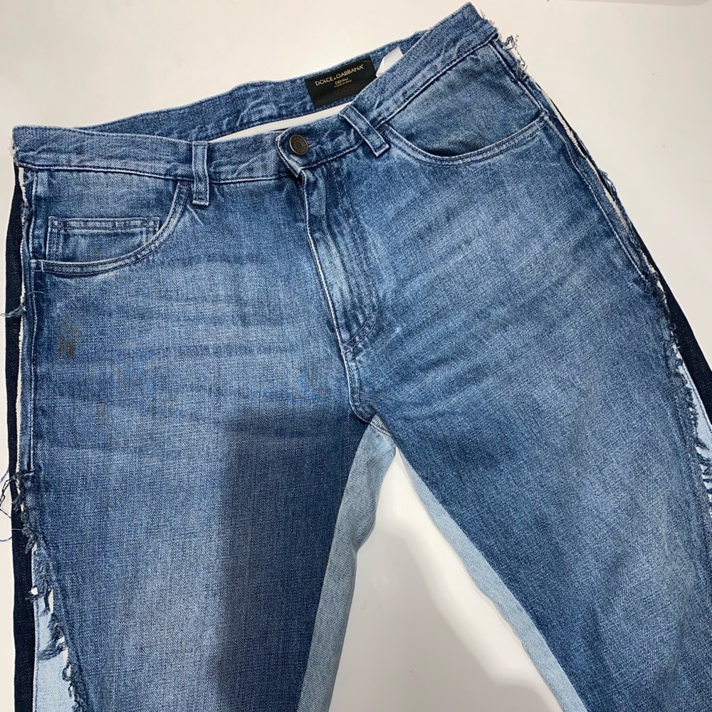 Dolce & Gabbana Cropped Patchwork Jeans 30W